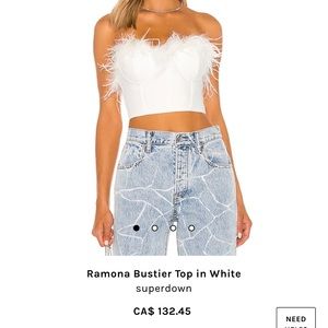 Ramona Bustier Top in White
superdown
